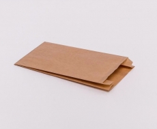 Papiertragetaschen ohne Henkel mit Seitenfalte 150x(60)x290  mm  glatt   35 g/m  1000   Stck   braun
