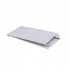 Papiertragetaschen ohne Henkel mit Seitenfalte 120x(50)x210 mm  glatt   35 g/m  1000   Stck  wei